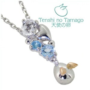 天使の卵 ハート ストーンバブル シルバーネックレス シルバー