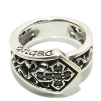 ブラックジルコニア クロス/アラベスク シルバーリング 15〜23号|メンズアクセサリー