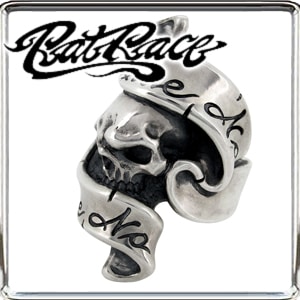 RAT RACE(ラットレース)】ギブノーテイクノースカル/3 シルバーリング