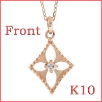 ★ 送料無料★【Lovers&Ring】ダイヤモンド in ダイヤ ピンクゴールド ネックレス|レディースアクセサリー