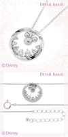 ★ 送料無料 ★【Disney/ディズニー】サークル ミッキー シルバーネックレス|レディースアクセサリー