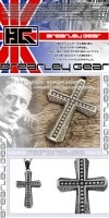 【Brearley Gear/ブレアリーギア】スタッズ ライン クロス サージカルステンレス ネックレス|メンズアクセサリー