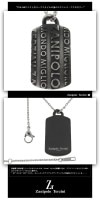 【Zanipolo Terzini/ザニポロタルツィーニ】ブラックドッグタグ サージカルステンレス ネックレス|メンズアクセサリー