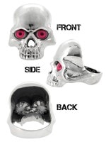 ★送料無料★シルバーリング【Catalonia/義眼リング 全5色】オープンアイインザ スカル シルバー リング(11〜27号)|メンズアクセサリー