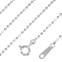 直径1.5mm 60cm【シルバーチェーン】シルバーカットボールチェーン ボール|チェーン・革紐(ネックレス用)