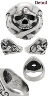 ★ 送料無料 ★【RAT RACE(ラットレース)】クライベイビー クロスボーン スカル シルバーリング (7〜30号)|メンズアクセサリー