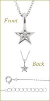 【ギフトBOX付】 スター ダイヤモンド シルバーネックレス|メンズアクセサリー