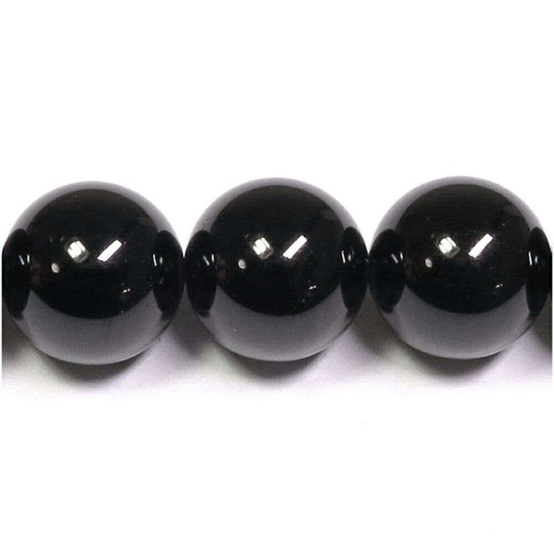 ブラックスピネル 8mm 天然石 ビーズ 丸玉 8玉セット 粒売り 
