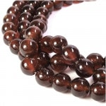 【ヘソナイトガーネット 6mm】 天然石 ビーズ(丸玉) 6玉セット|天然石・パワーストーン