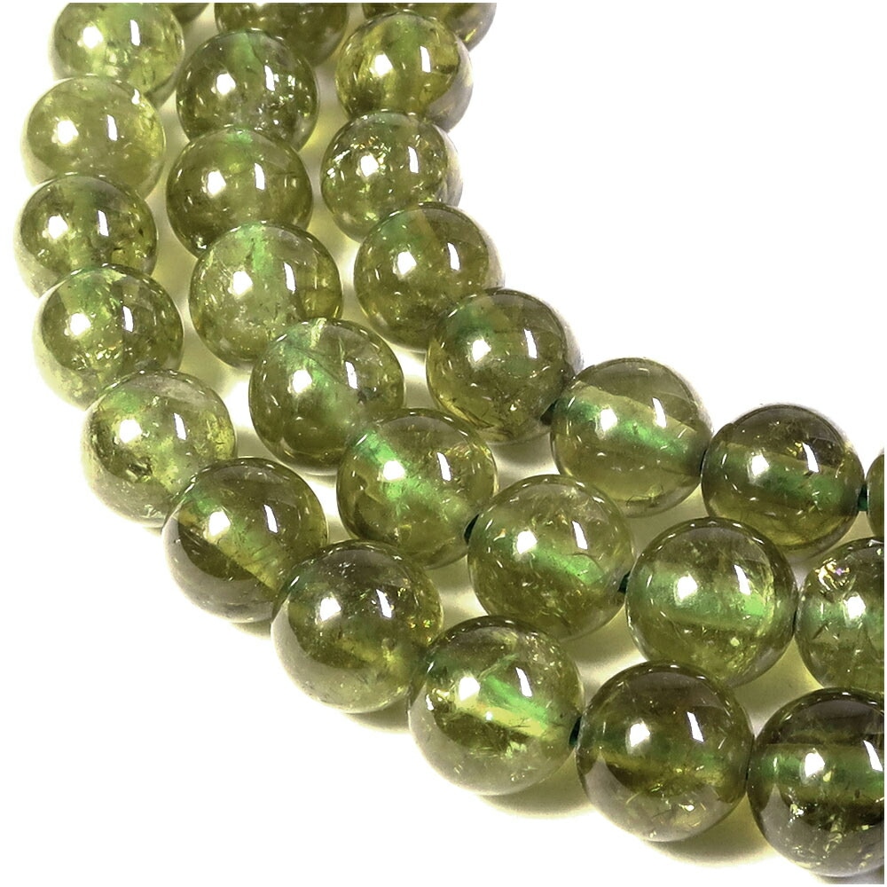 クリスマスツリー特価！ 6mm】 グリーンガーネット 天然石 3玉セット|大人 ビーズ(丸玉) ビーズ・レジン・アクセサリ