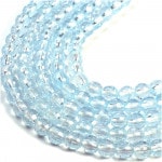 【ブルートパーズ 5mm】 天然石 ビーズ(ミラーカット) 3玉セット|天然石・パワーストーン