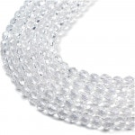 【水晶 4mm】 天然石 ビーズ(ラウンド（カット）) 20玉セット|天然石・パワーストーン