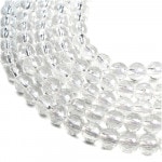 【水晶 6mm】 天然石 ビーズ(128面カット) 15玉セット|天然石・パワーストーン