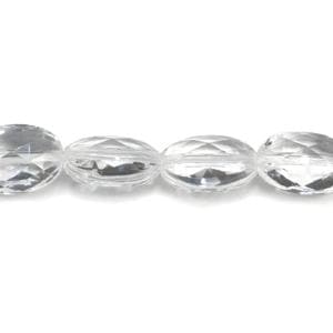 【水晶 14×10mm】 天然石 ビーズ(オーバルカット) 2玉セット|天然石・パワーストーン