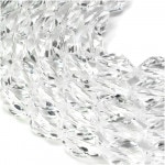 【水晶11mm】 天然石 ビーズ(オーバルカット) 4玉売り|天然石・パワーストーン