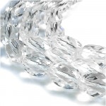 【水晶10mm】 天然石 ビーズ(オーバルカット) 4玉セット|天然石・パワーストーン