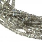 【ラブラドライト 2mm】 天然石 ビーズ　(ラウンド（カット）) 10cm連|天然石・パワーストーン