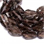 【スモーキークォーツ 16mm】 天然石 ビーズ(ドロップカット) 4玉セット|天然石・パワーストーン