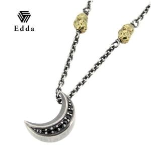 ★ 送料無料 ★【Edda/エッダ】三日月 ジルコニア シルバーネックレス|メンズアクセサリー