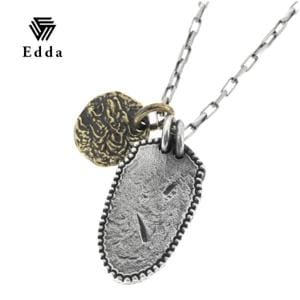 ★ 送料無料 ★【Edda/エッダ】ナチュラル/ドッグタグ シルバーネックレス|メンズアクセサリー