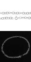 丸あずきチェーン シルバーアンクレット|メンズアクセサリー