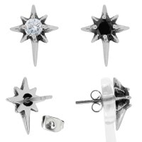 スター ジルコニア スタッズ サージカルステンレスピアス (1P/片耳用)|メンズアクセサリー