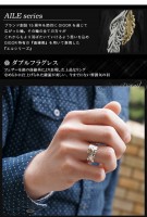 ★ 送料無料 ★ 【GIGOR/ジゴロウ】 ダブルフラグレス シルバー リング 7〜25号|メンズアクセサリー