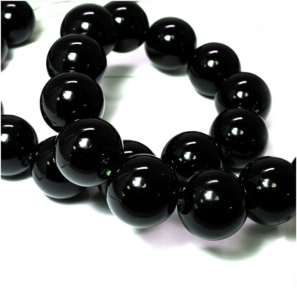 オニキス 14mm】 天然石 ビーズ(丸玉)5玉セット|大人のための上質な