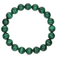 マラカイト ブレスレット 10mm 18.5～19.5cm L～LL サイズ 天然石
