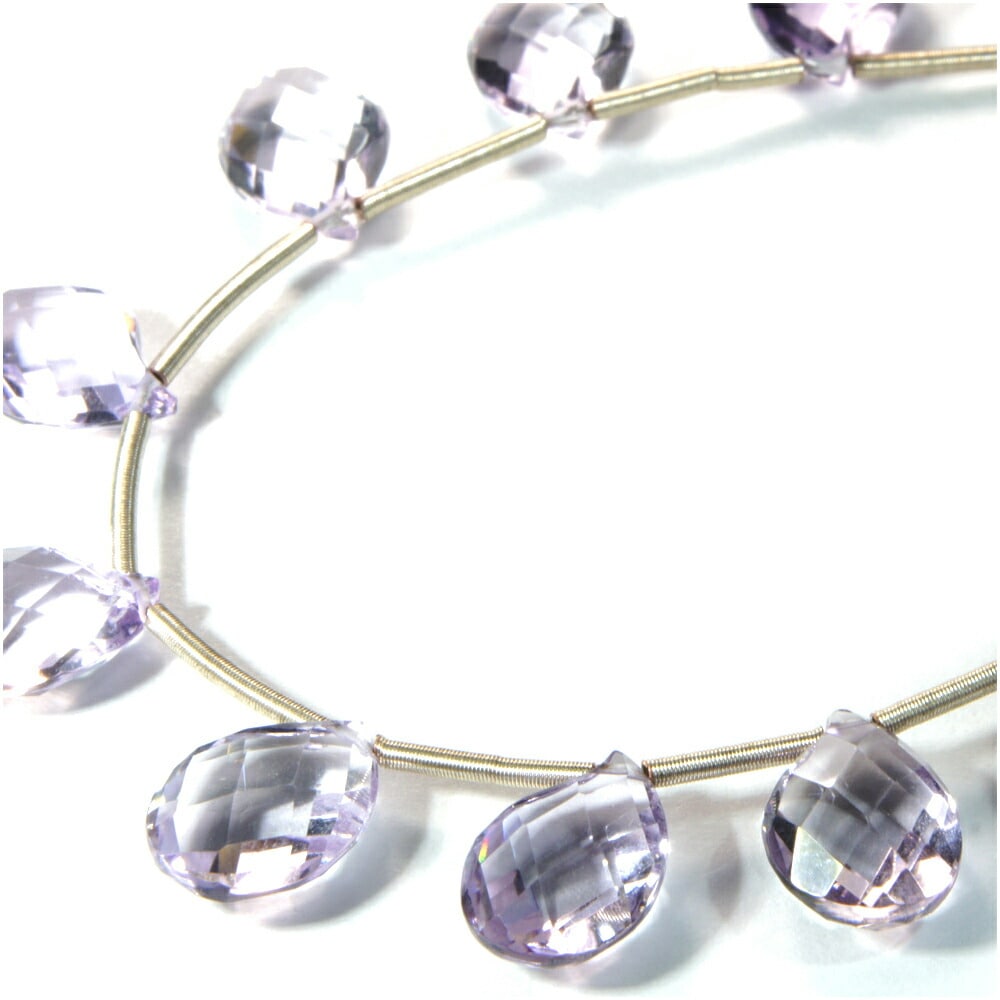 ピンクアメジスト 11×8mm】 天然石 ビーズ(リーフカット) 1玉売り|大人