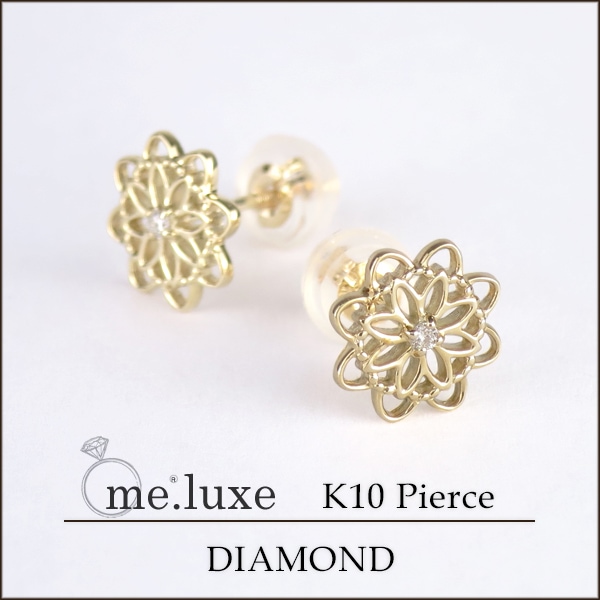 Sweet12���Ǻܾ��ʡ�me. luxe�� K10 ŷ����������� �ե��졼�� �����å� �ԥ��� (2P)�ڥ��ꥼ��