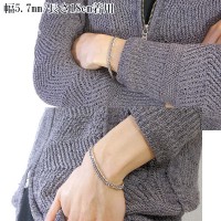 【Crazy Angel】サージカルステンレス 6面Wキヘイ ブレスレット 5.7mm|メンズアクセサリー