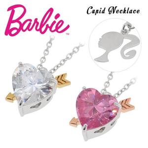 【送料無料】【Barbie バービー】国内生産 バービー キューピット ハート ジルコニア シルバーネックレス 選べる2カラー|レディースアクセサリー