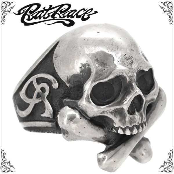 RAT RACE】 クロスボーンスカル シルバーリング 7～30号|大人のための