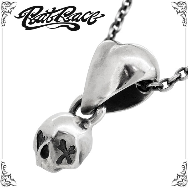 RAT RACE r.l.d】 L.K.C スカルトップ S シルバーネックレス|大人の 