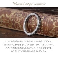 Quetzal スタッズリング 9号〜23号 シルバーアクセサリー ブランド シルバーリング リング|メンズアクセサリー