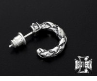 DEAL DESIGN ディールデザイン グライドメッシュフープ シルバーピアス フープピアス メンズピアス|メンズアクセサリー