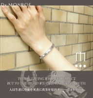 ★送料無料★ Dr MONROE ドクターモンロー メッセージスカルバングル シルバーバングル|メンズアクセサリー