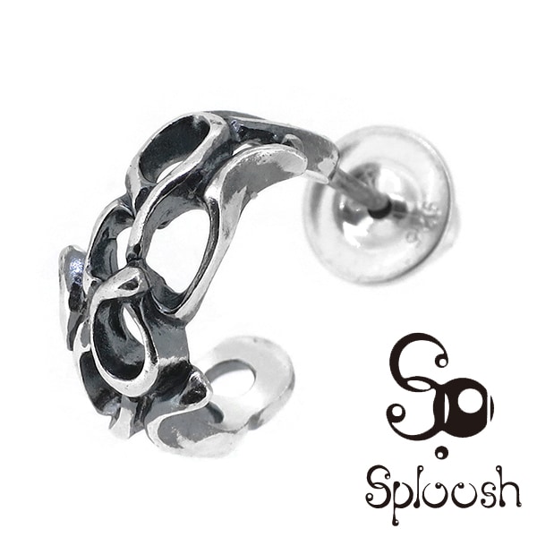 Sploosh P-16 ハーフフープ シルバーピアス 1P 片耳用 メンズ シルバー 