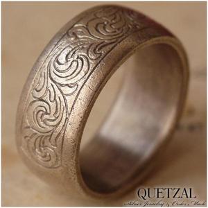 Quetzal エングレイブリング シルバーリング 3号〜27号 ブランド リング シルバー925 メンズ ケツァール|メンズアクセサリー
