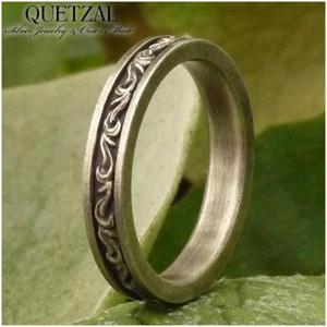 Quetzal フラットスクロールリング シルバーリング 3号〜30号 ブランド リング シルバー925 メンズ ケツァール|メンズアクセサリー