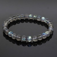 アンデシン×ラブラドライト　天然石ブレスレット　シルバー　パワーストーン ラブラドライト パワーストーン ブレスレット 12mm (シルバー