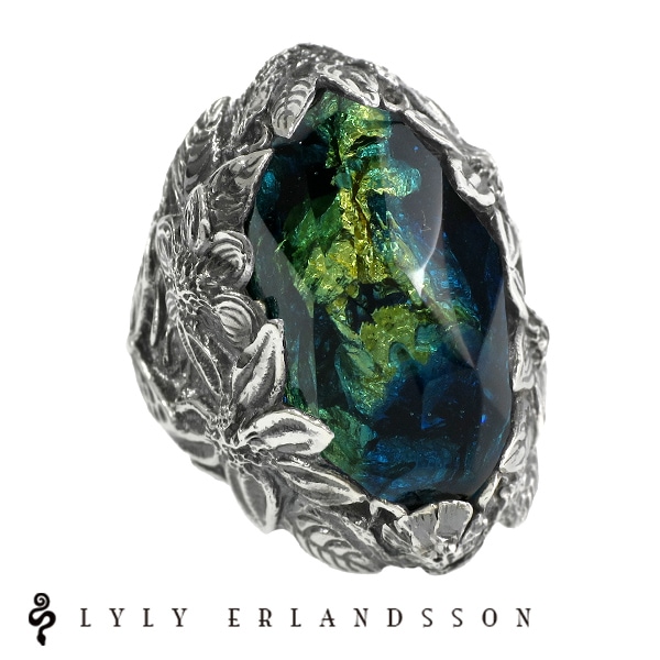 LYLY ERLANDSSON the WINTER Gold Leaf Aquablue×Blue 7号～25号 リリーエルランドソン ウィンター  シルバー925 海外ブランド インポート-シルバーアクセサリー天然石通販ショップ新宿銀の蔵