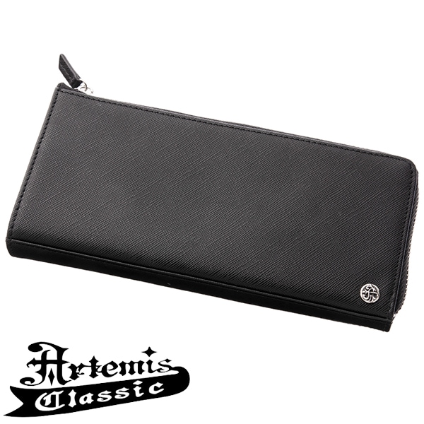 アルテミスクラシック L字スリムサフィアーノロングウォレット メンズ 財布 サフィアーノレザー 革 シルバー 925 アルテミスクラシック ArtemisClassic 本革サフィアーノウェイブ