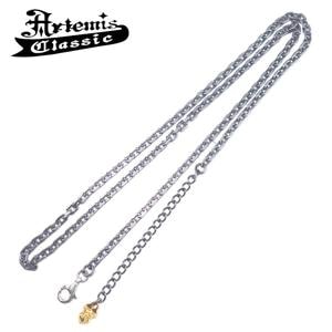 アルテミスクラシック 4面カットあずきシルバーチェーン3.0mm燻し アルテミスクラッシック Artemis Classic ネックレス デザインチェーン|メンズアクセサリー