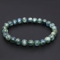 グリーンブルー カイヤナイト ブレスレット 7mm 17.5cm カヤナイト M L