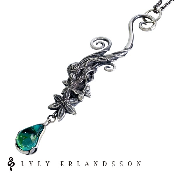 LYLY ERLANDSSON the TEARS Aqua Blue �ͥå��쥹 ��꡼������ɥ��� �ƥ������� �������֥롼 �� �ڥ����� ����С�
