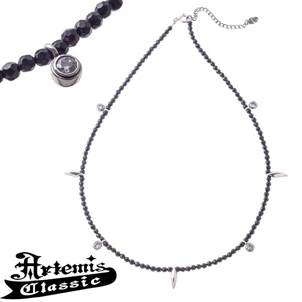 アルテミスクラシック クロー オニキス ネックレス Artemis Classic ブラックオニキス 天然石 ステンレス ジルコニア 黒 爪 ネックレス