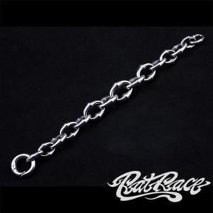 RAT RACE ラットレース R.A.W オーバルグラデーションブレスレット シルバーブレスレット ブレスレット 腕輪 あずきチェーン シンプル|メンズアクセサリー
