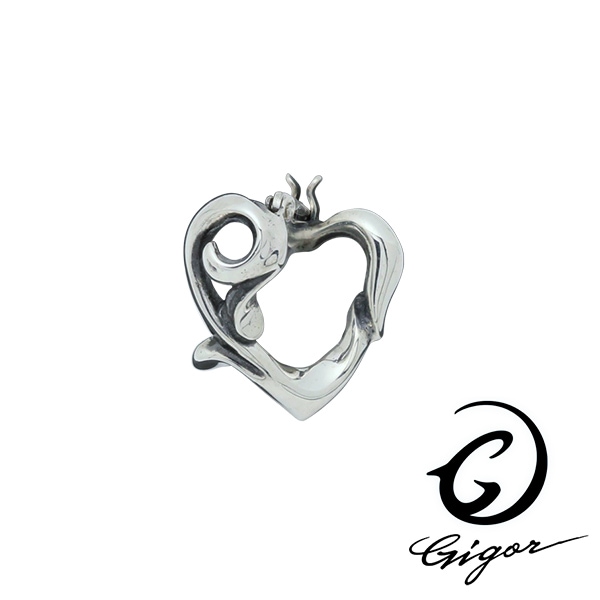 GIGOR ジゴロウ ハーティションピアス 1P 片耳用 右耳用 ピアス フープピアス リングピアス シルバーピアス シルバー925 イヤリング